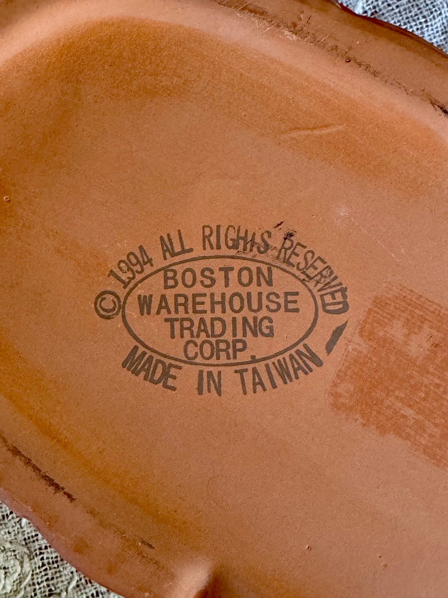 90’s Terracotta Apple Lidded Bread Warmer