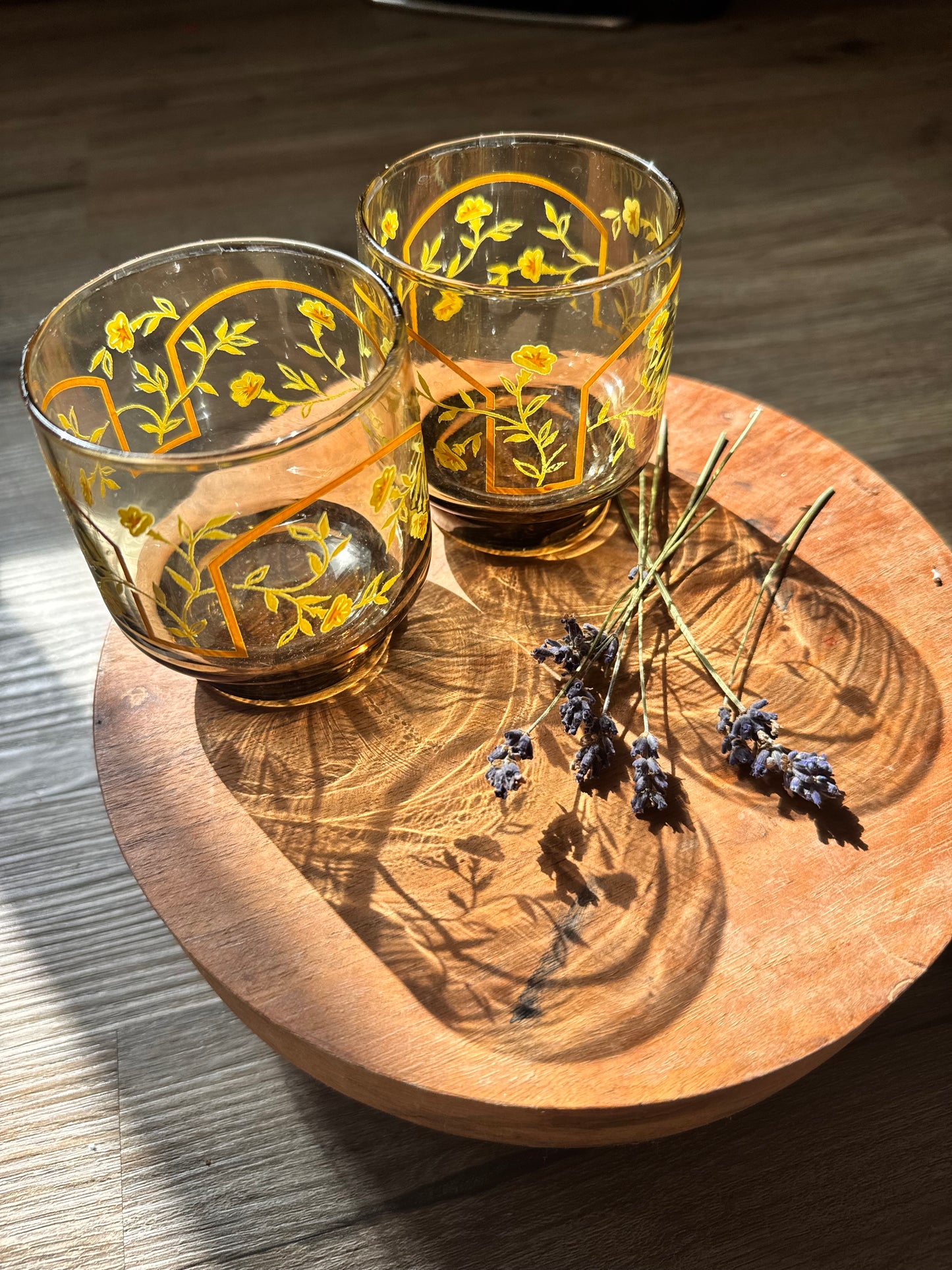 MCM Floral Drinking Glasses