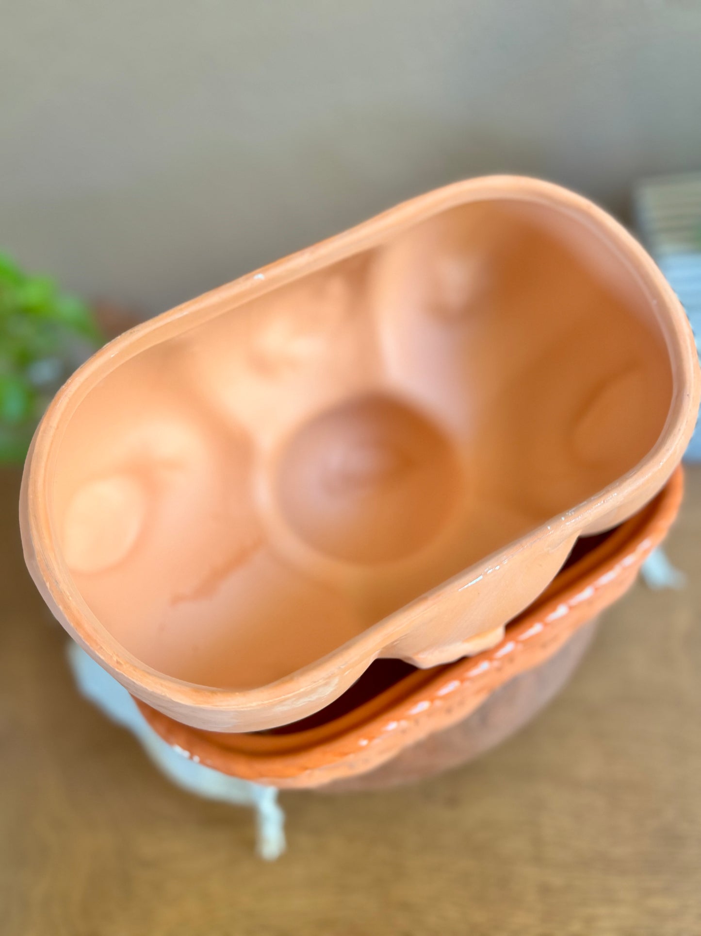 90’s Terracotta Apple Lidded Bread Warmer