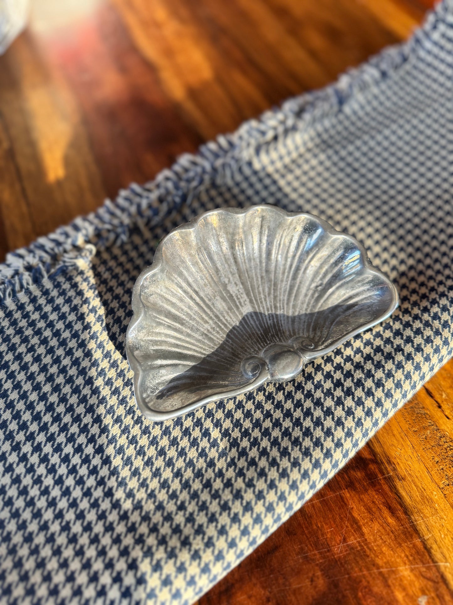 Vintage Silver Shell Trinket Dish