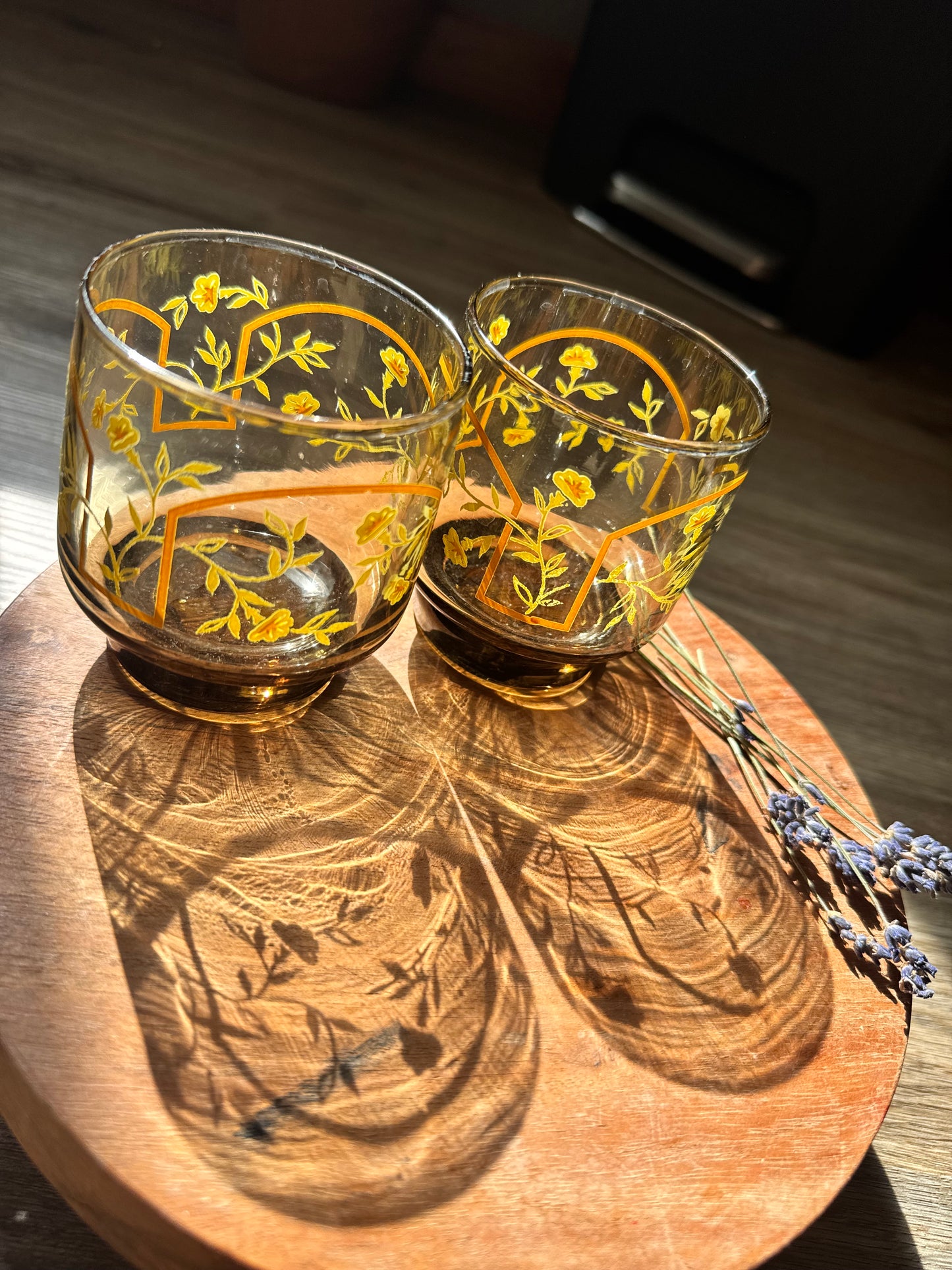 MCM Floral Drinking Glasses