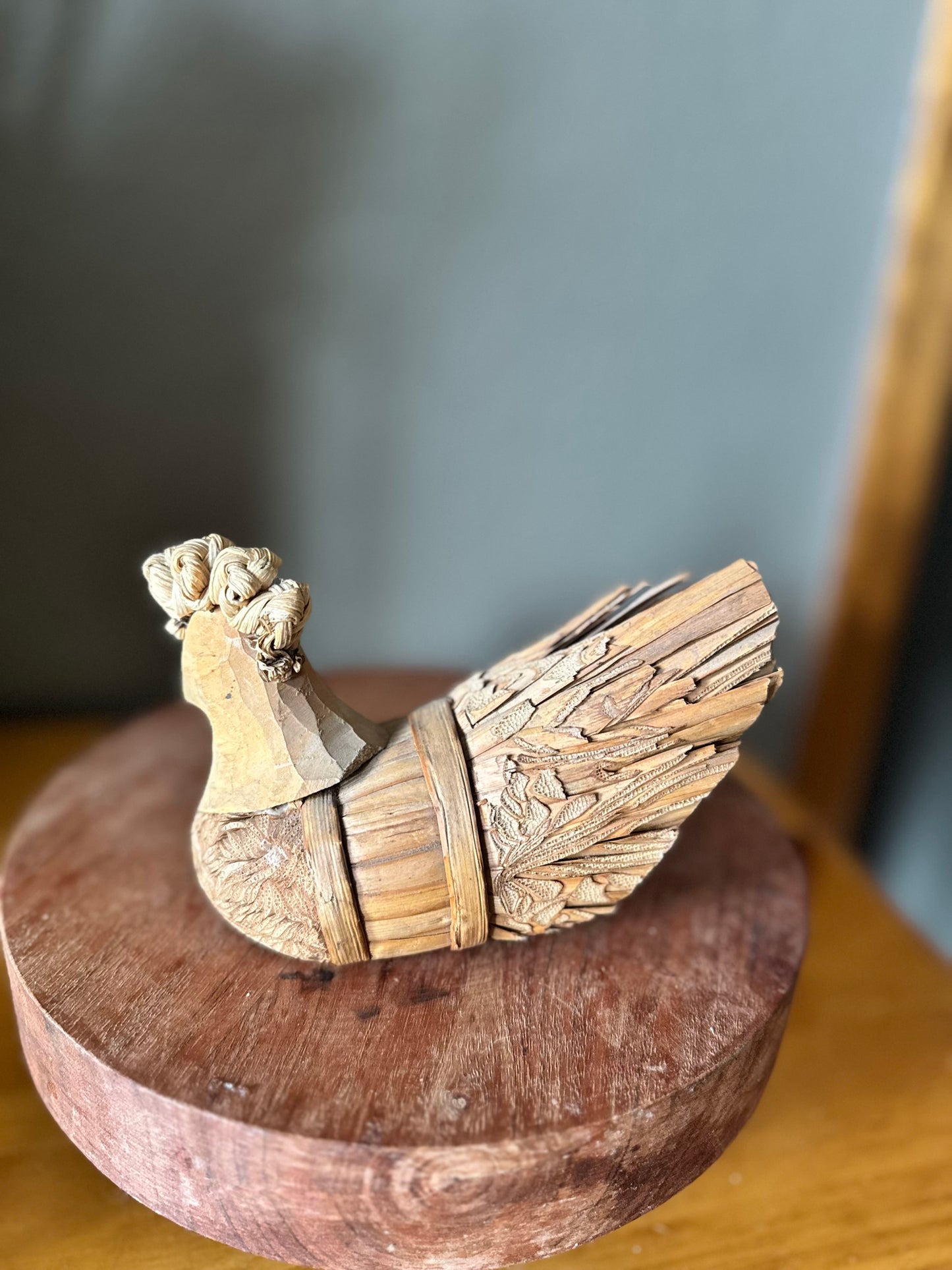 Vintage Hand Carved Chicken