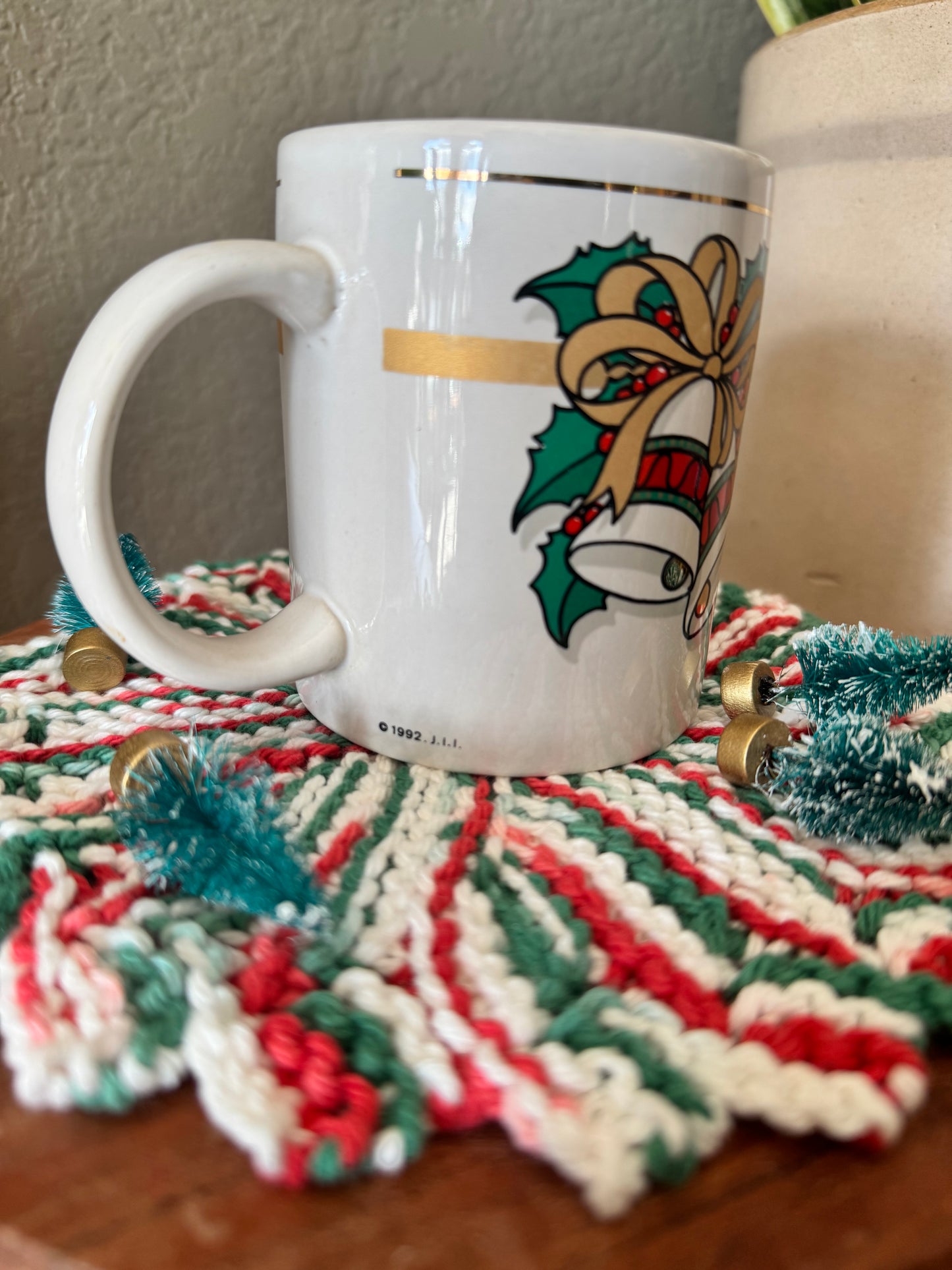 Vintage Holiday Bells Mug (1992)