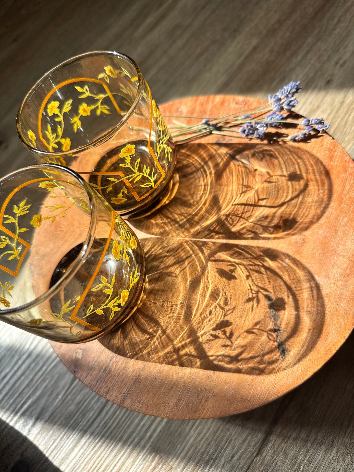 MCM Floral Drinking Glasses