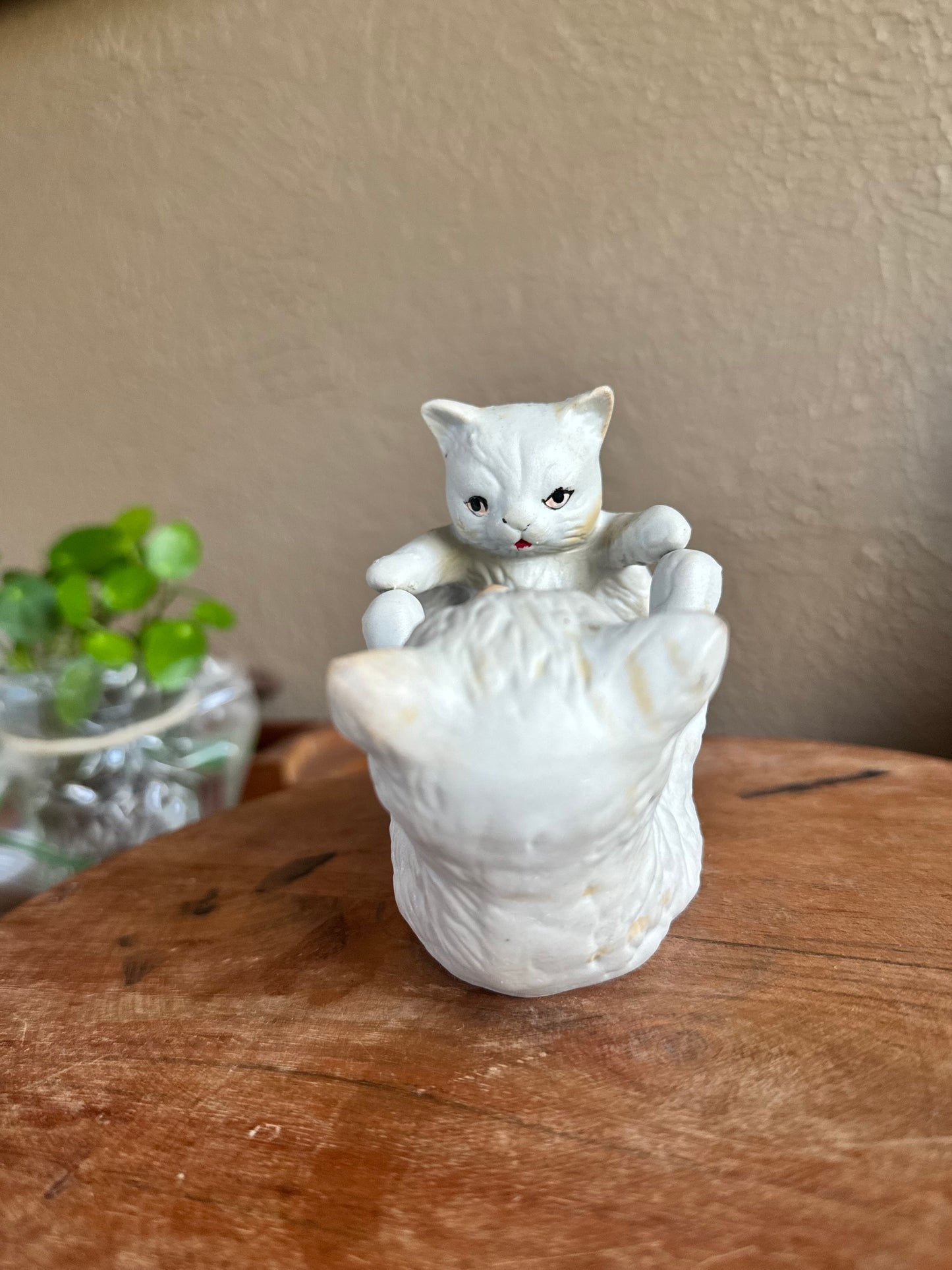 Porcelain Mama with Baby Kitten