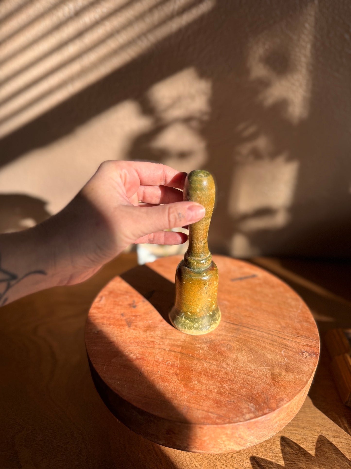 Vintage Wooden Hand Bell
