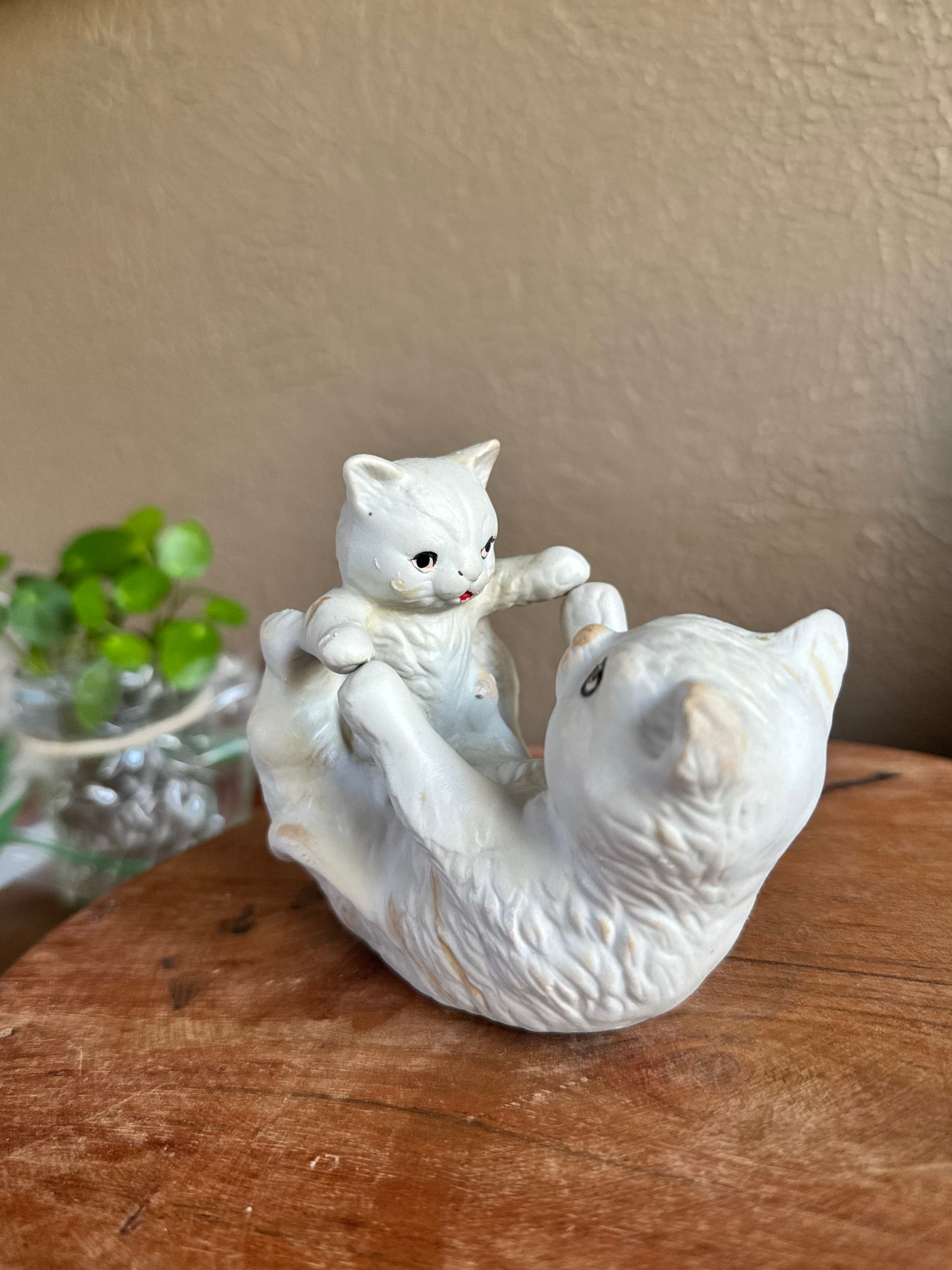 Porcelain Mama with Baby Kitten