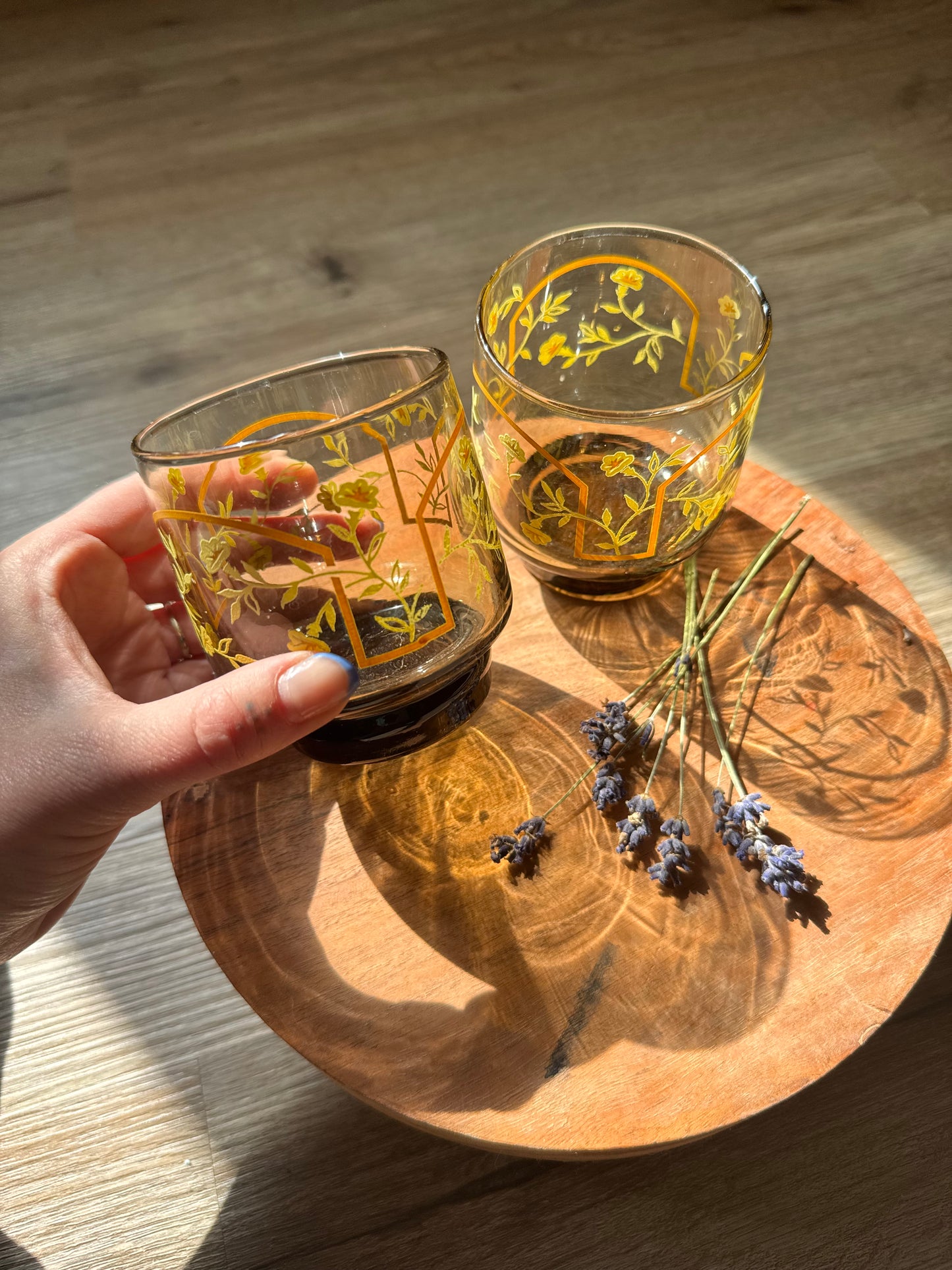 MCM Floral Drinking Glasses