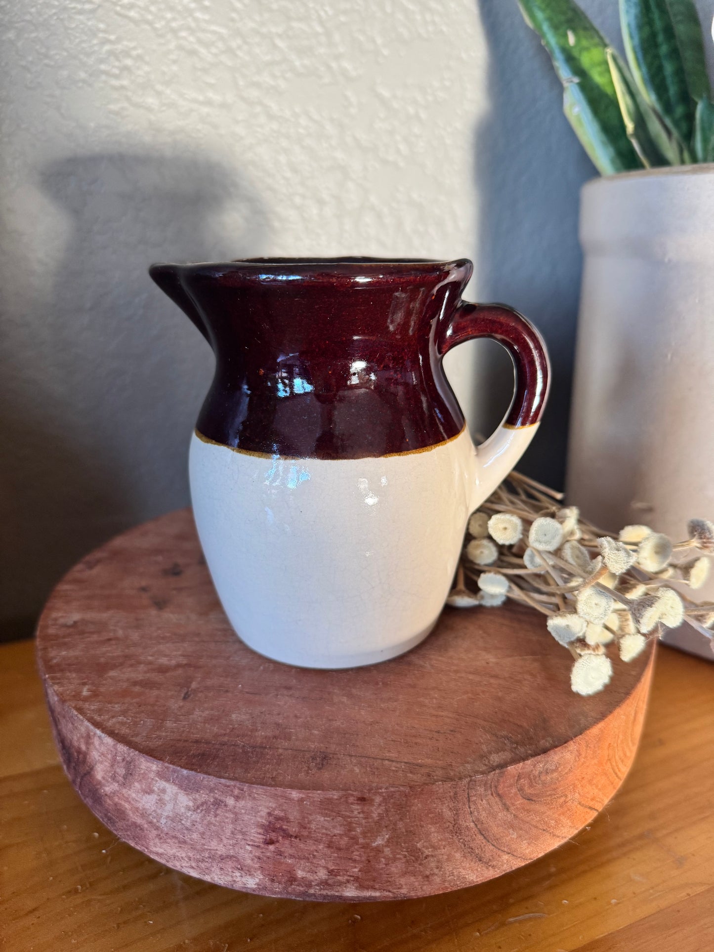 Small Vintage Earthenware Pitcher/Vase
