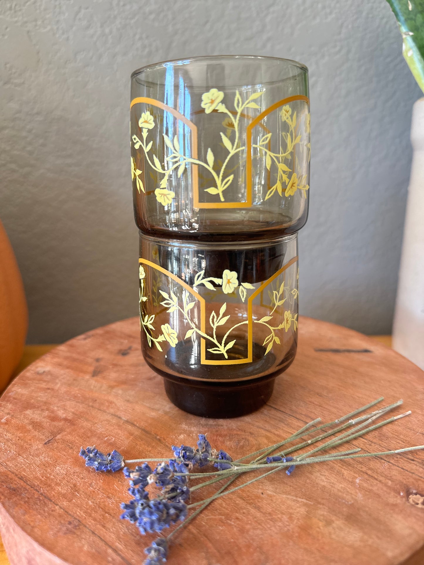 MCM Floral Drinking Glasses