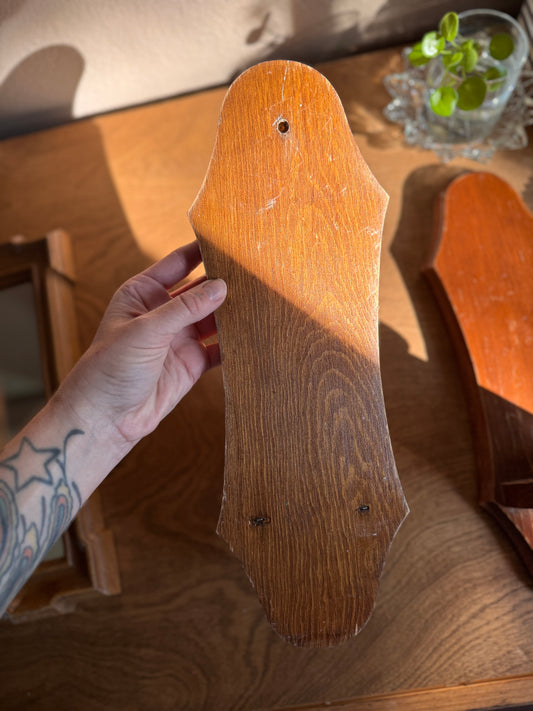 Vintage Wooden Candle Holder Wall Sconces
