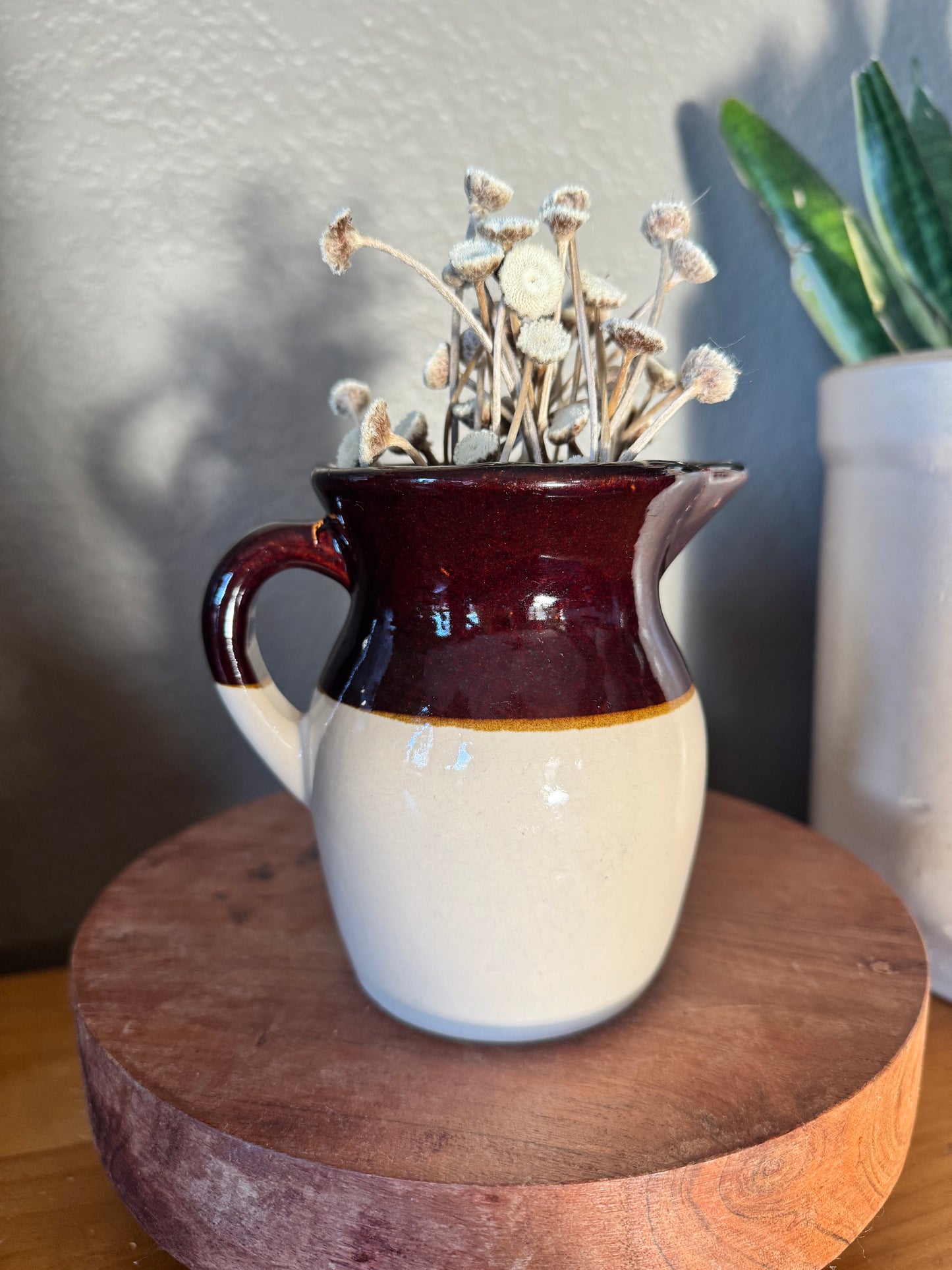 Small Vintage Earthenware Pitcher/Vase