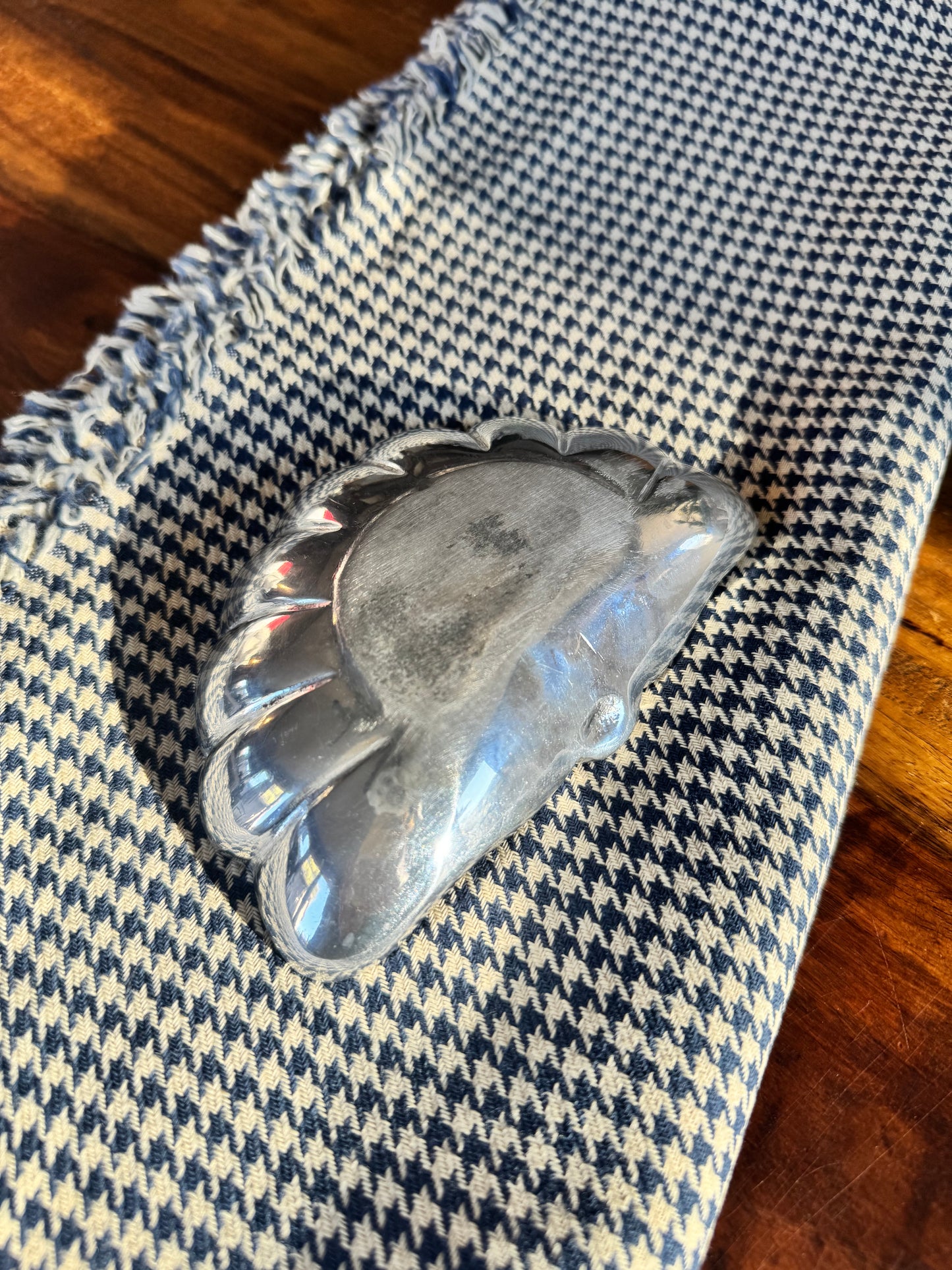 Vintage Silver Shell Trinket Dish