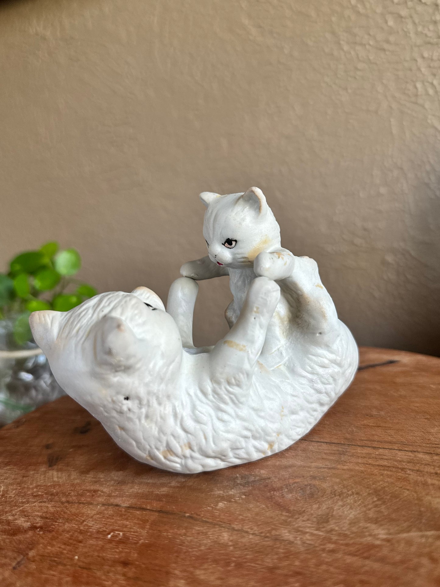 Porcelain Mama with Baby Kitten