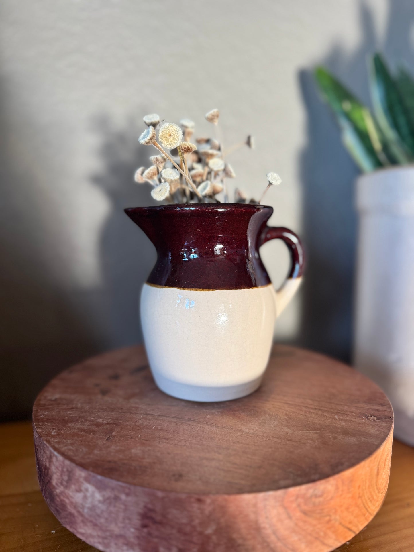 Small Vintage Earthenware Pitcher/Vase