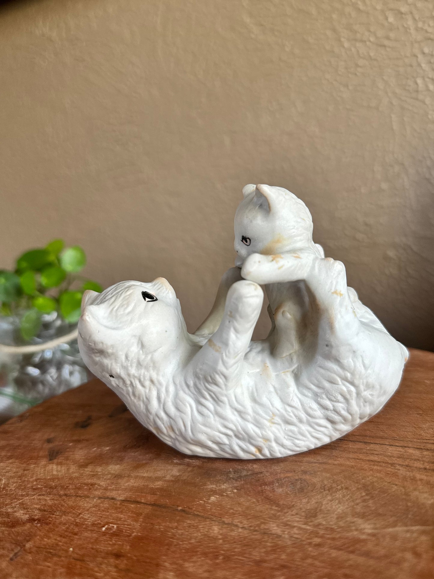 Porcelain Mama with Baby Kitten
