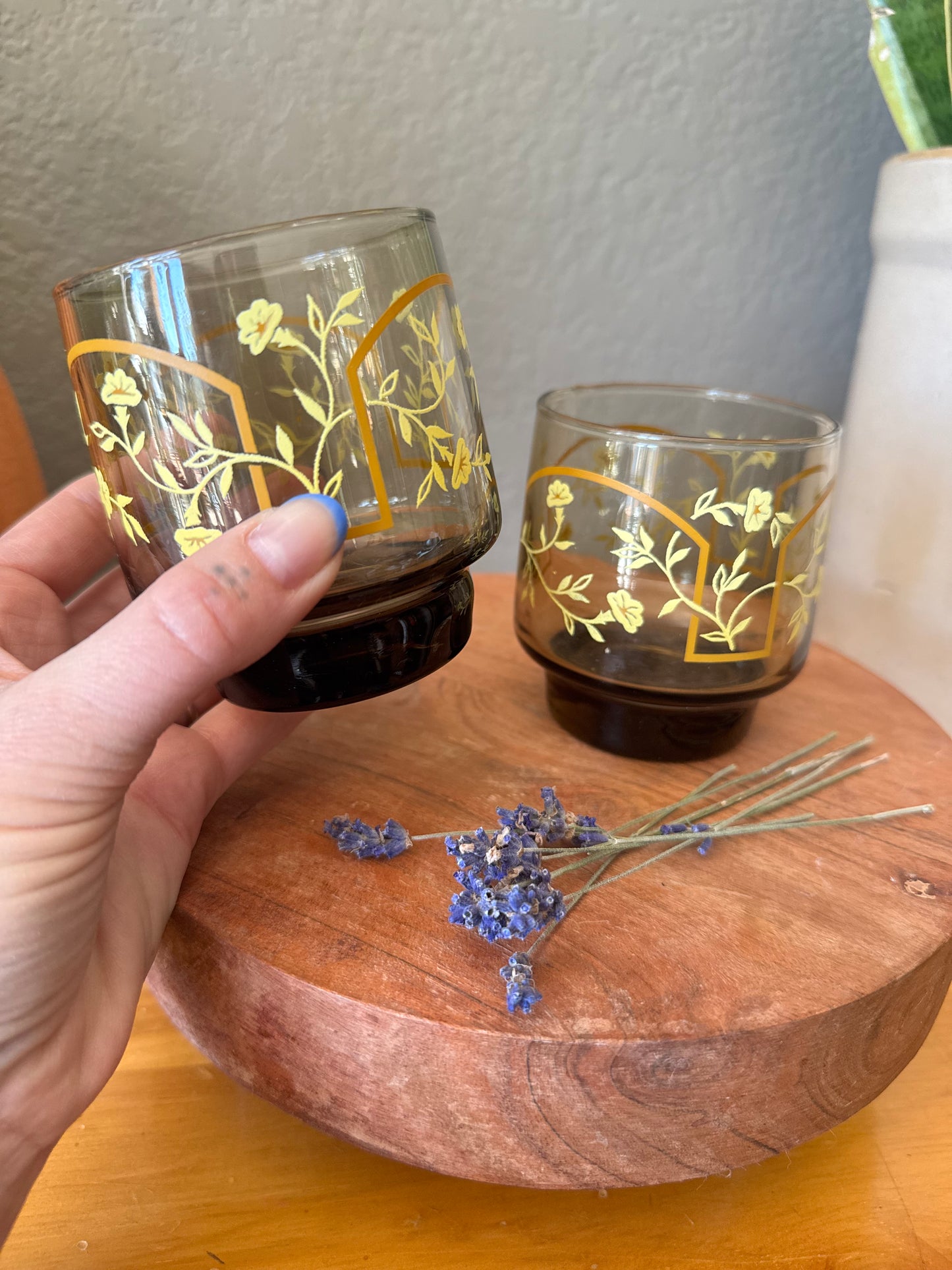 MCM Floral Drinking Glasses