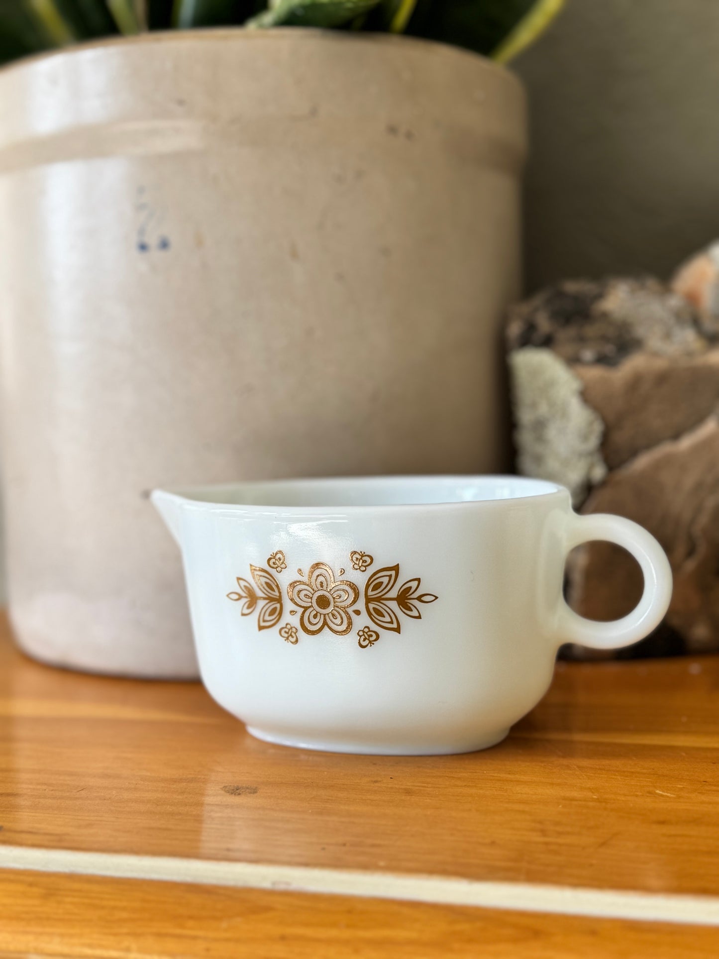 Vintage PYREX Butterfly Gold Gravy Boat