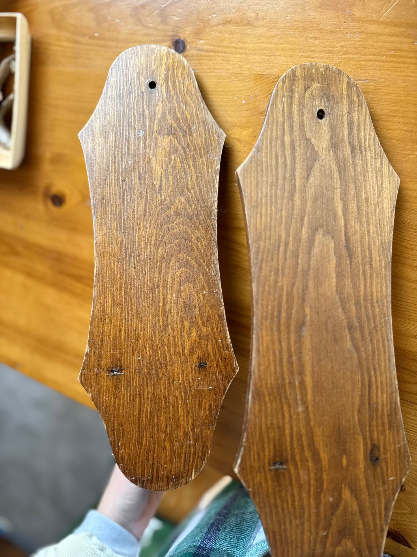 Vintage Wooden Candle Holder Wall Sconces