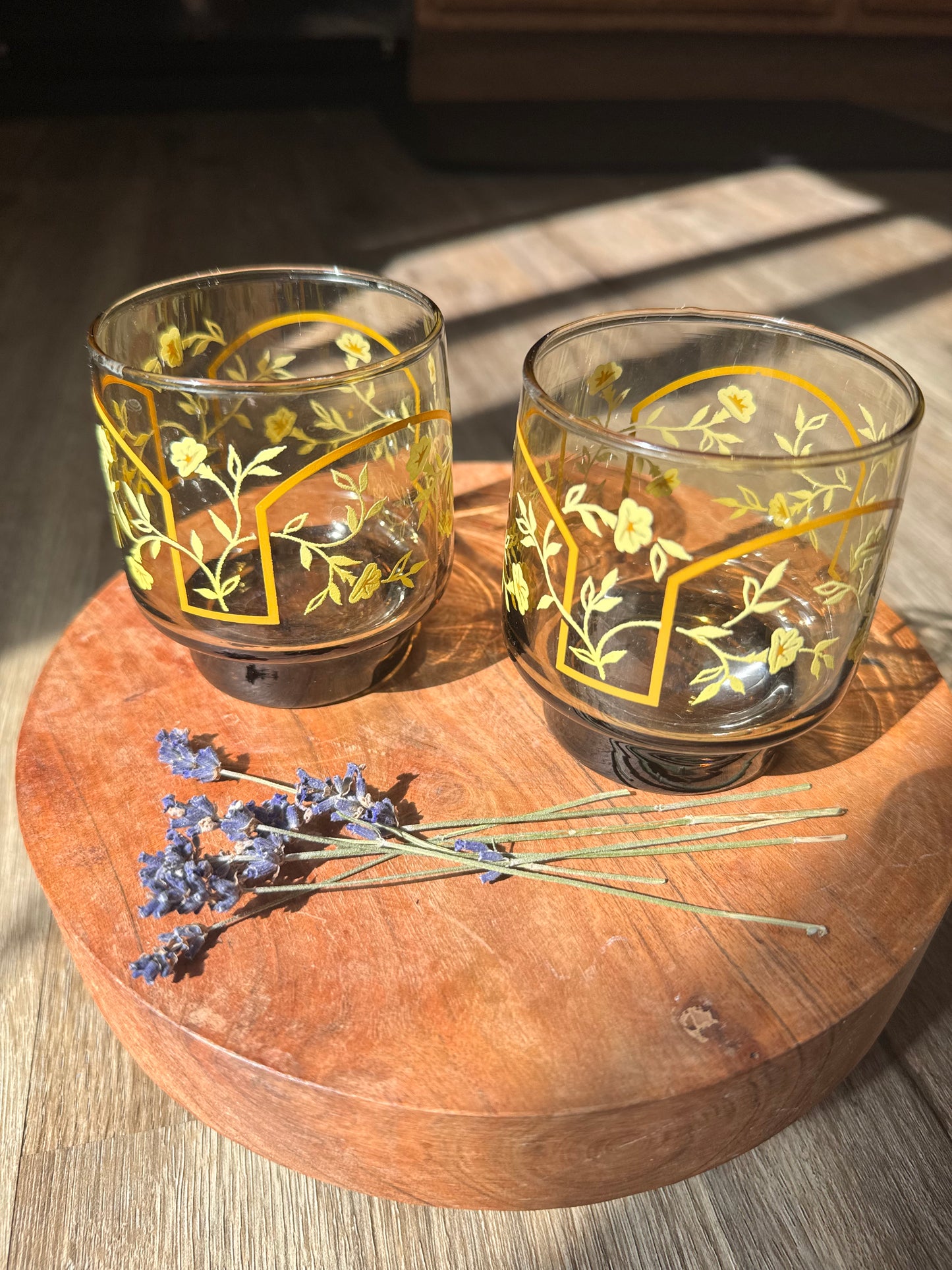 MCM Floral Drinking Glasses