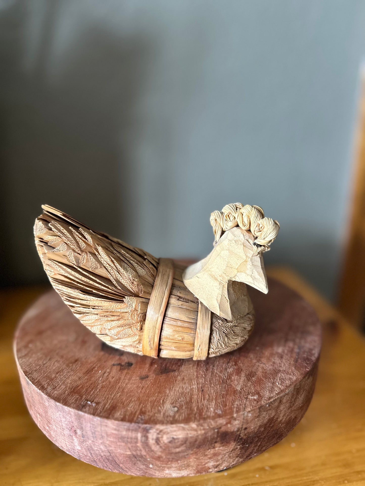 Vintage Hand Carved Chicken