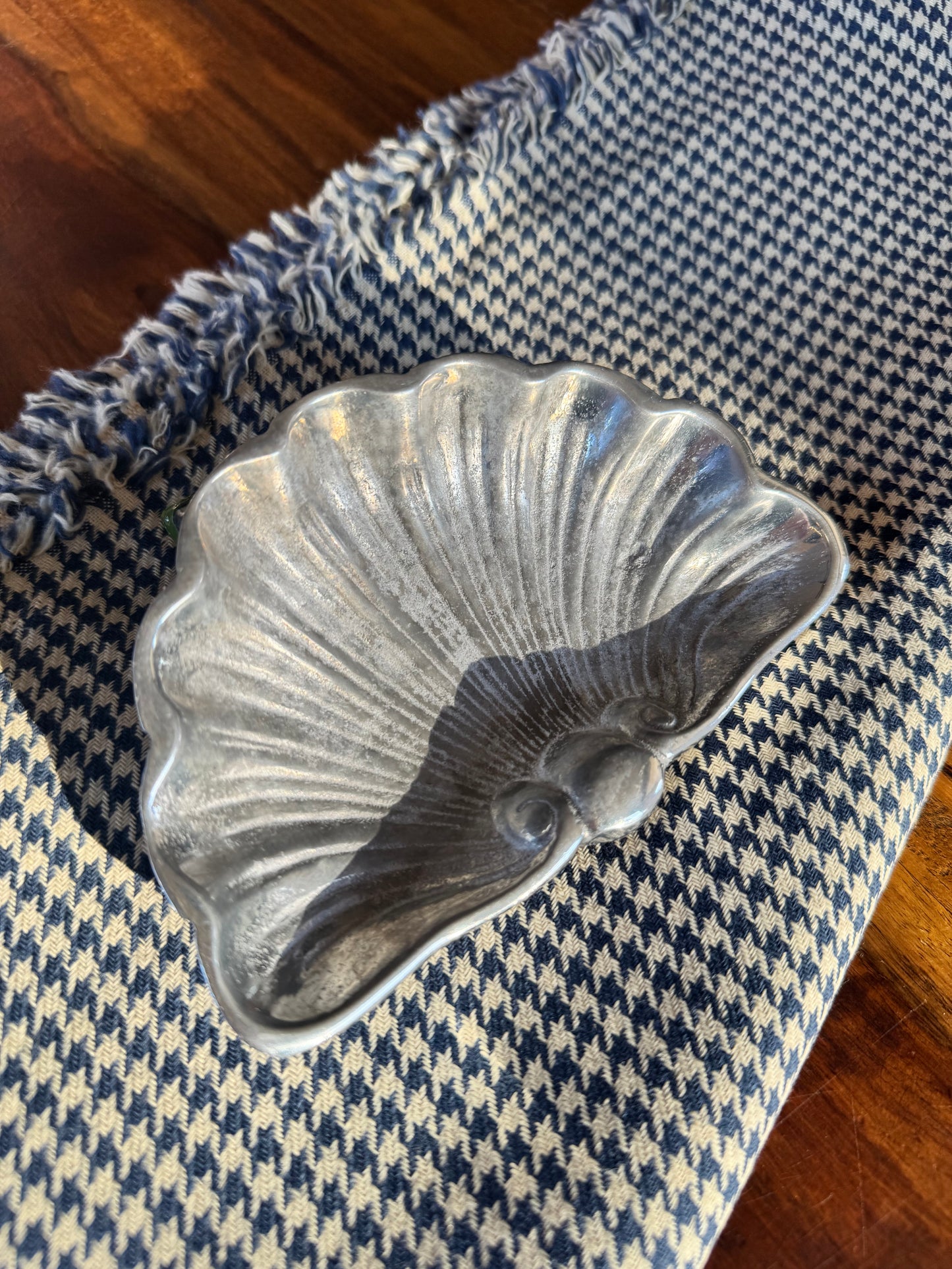 Vintage Silver Shell Trinket Dish