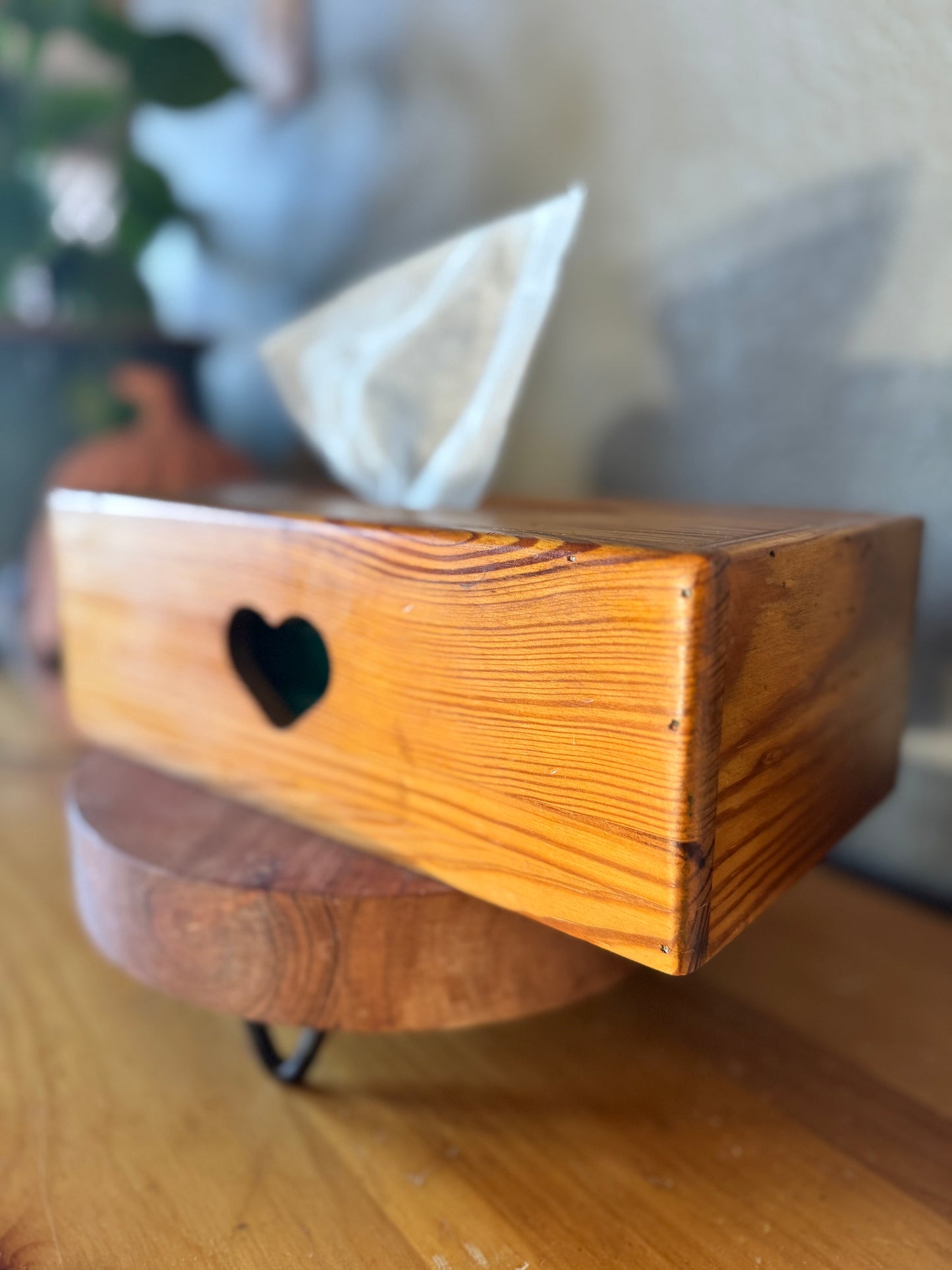 Vintage Wooden Tissue Box Cover