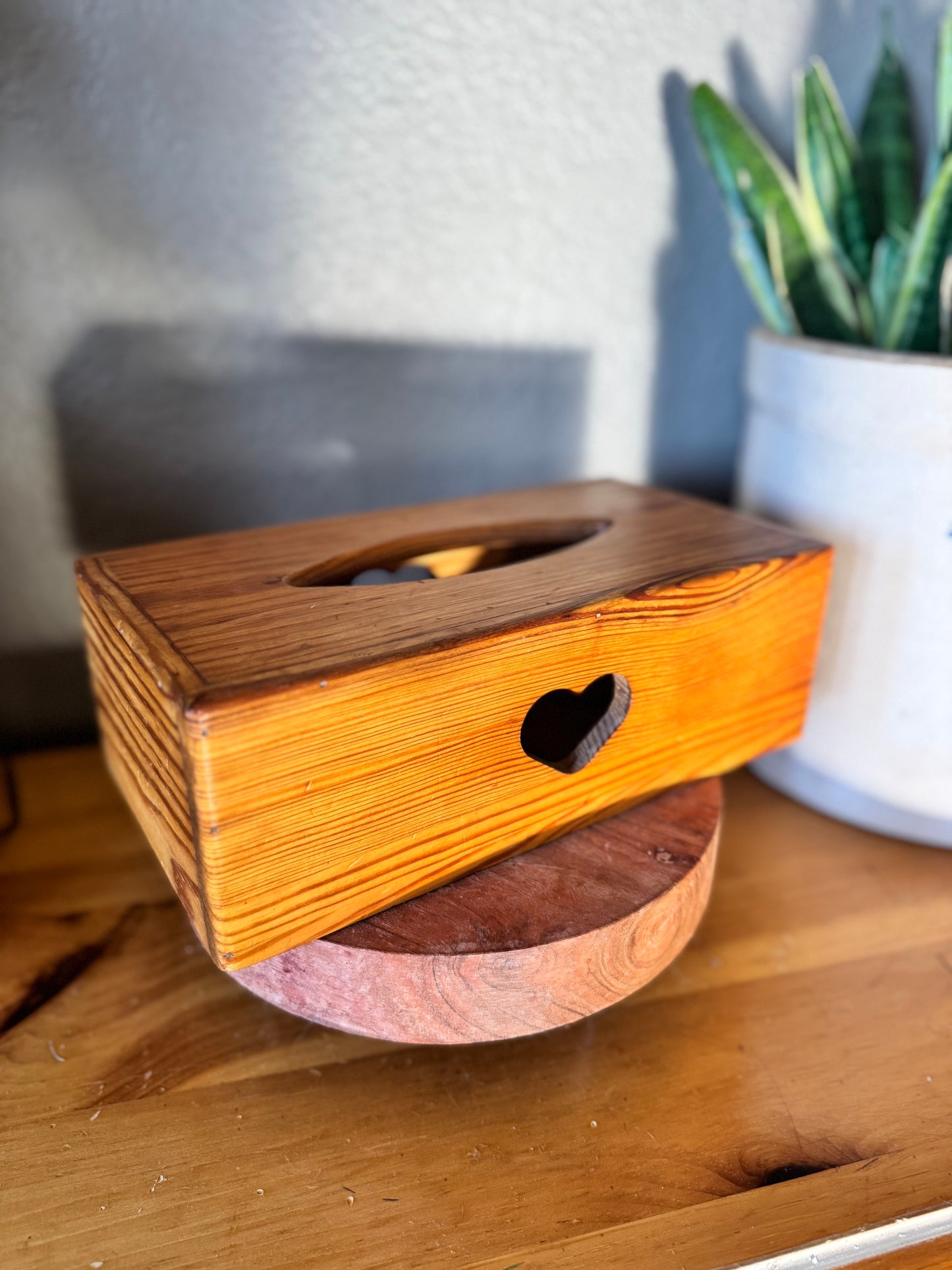 Vintage Wooden Tissue Box Cover